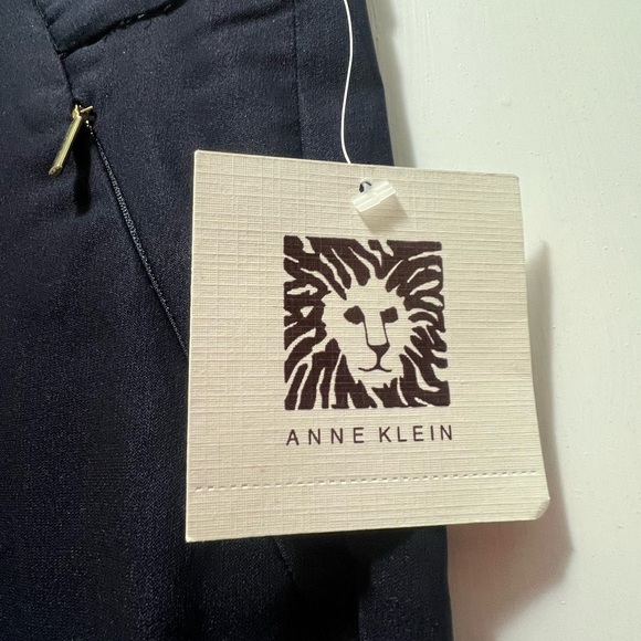 Anne Klein Navy Trousers with Gold Accents Size 8 NWT - Picture 6 of 8